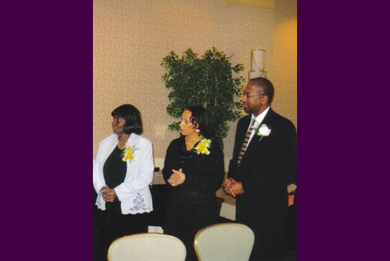 Names from left to right are: Evangelist Loretta Mayweather, Elder and Mrs. Jeff Chandler [standing in for SOLF PC Elders Drs. Mark and Mayra Wade].